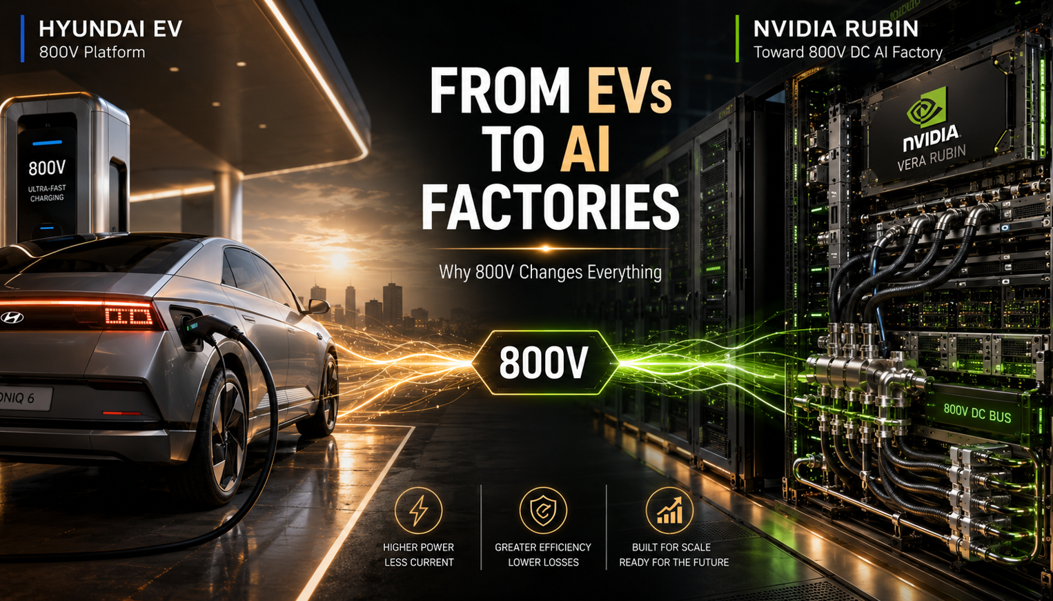 EV에서 AI Factory까지: NVIDIA가 800V DC로 향하는 이유